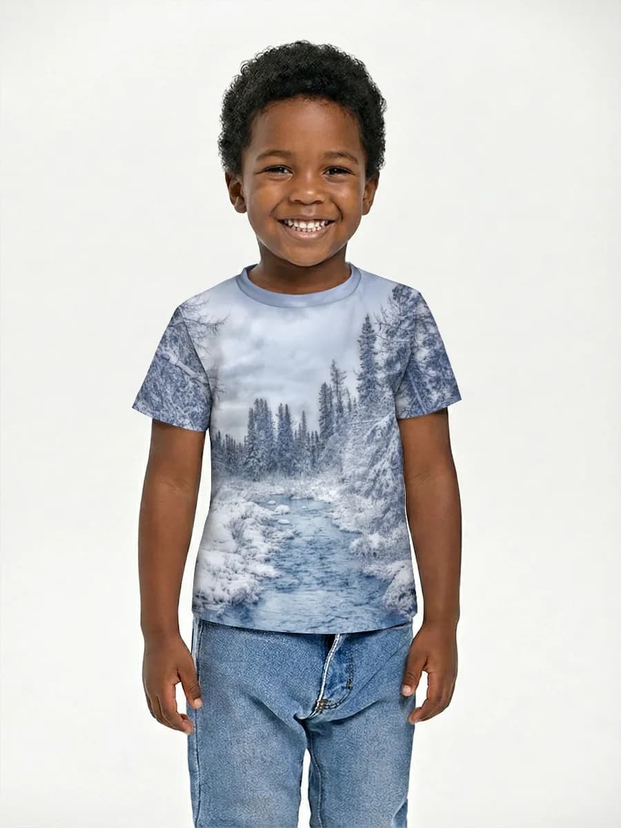 Boys' basic cotton T-shirt