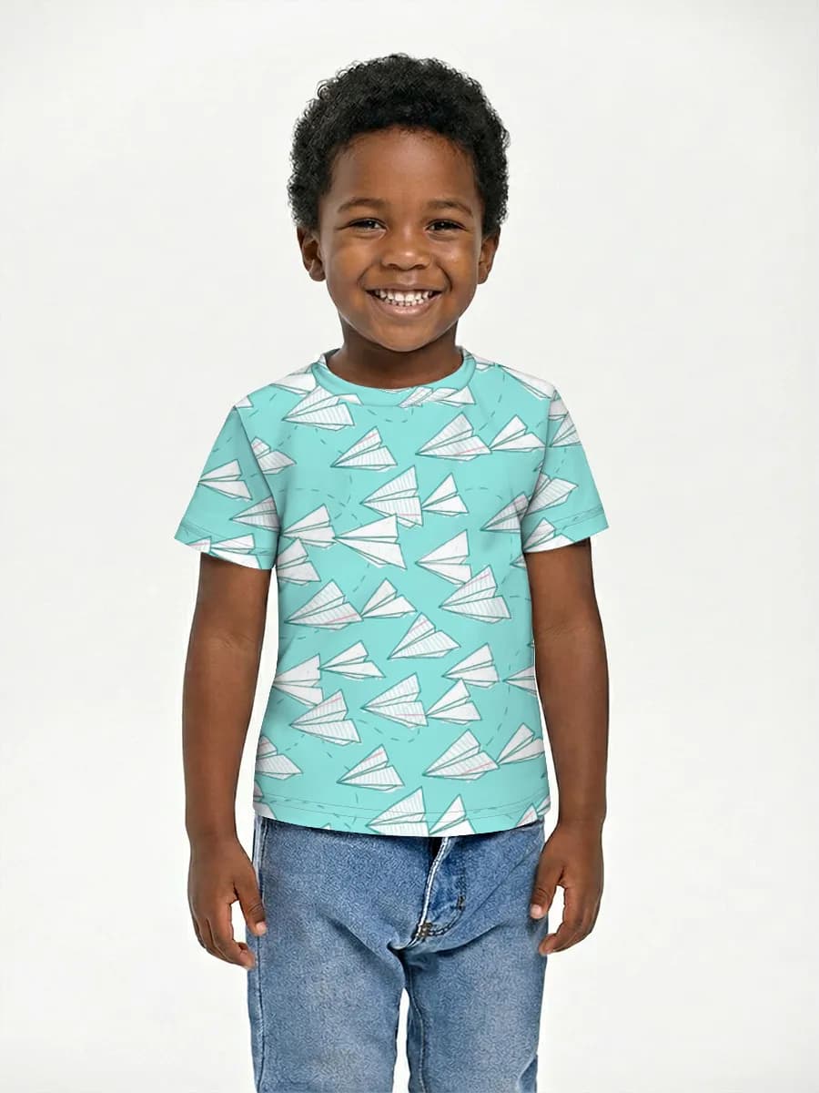 Boys' basic cotton T-shirt