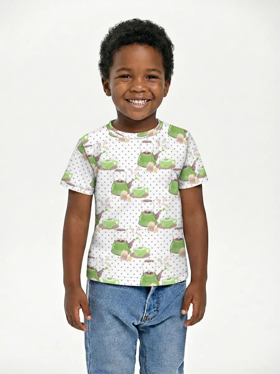 Boys' basic cotton T-shirt