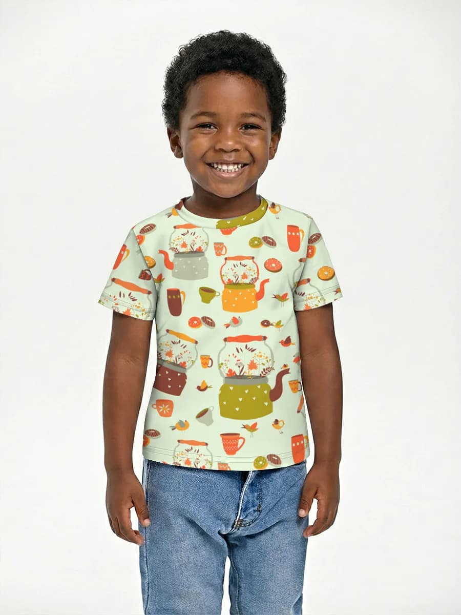 Boys' basic cotton T-shirt