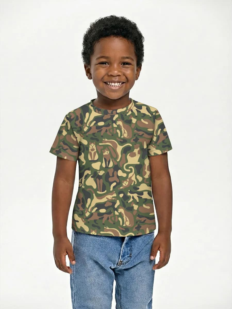 Boys' basic cotton T-shirt