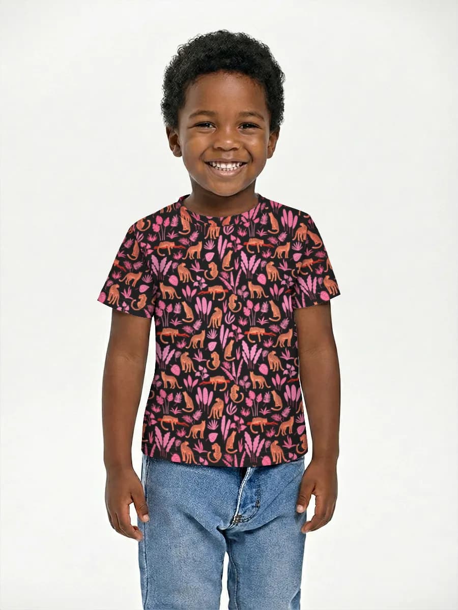 Basic Baumwoll-T-Shirt Jungen