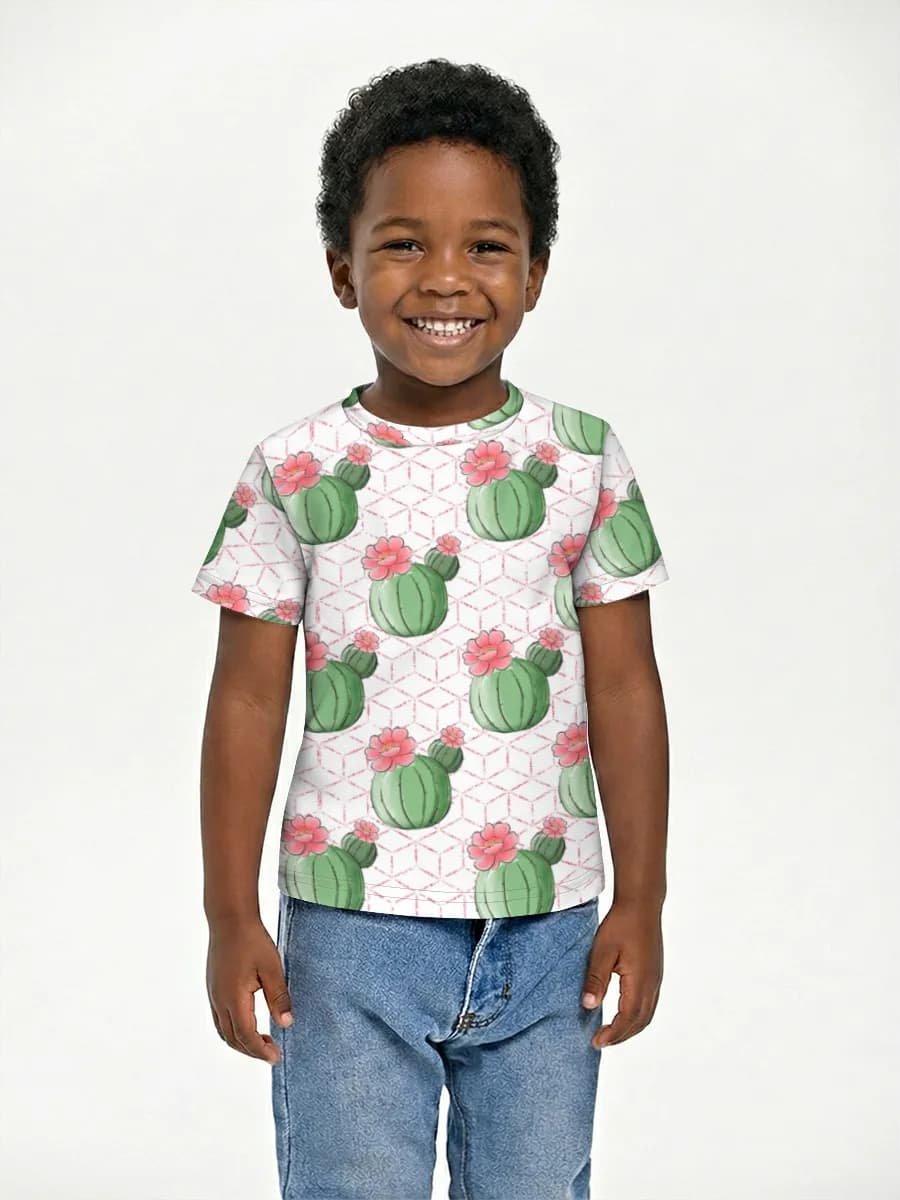 Boys' basic cotton T-shirt