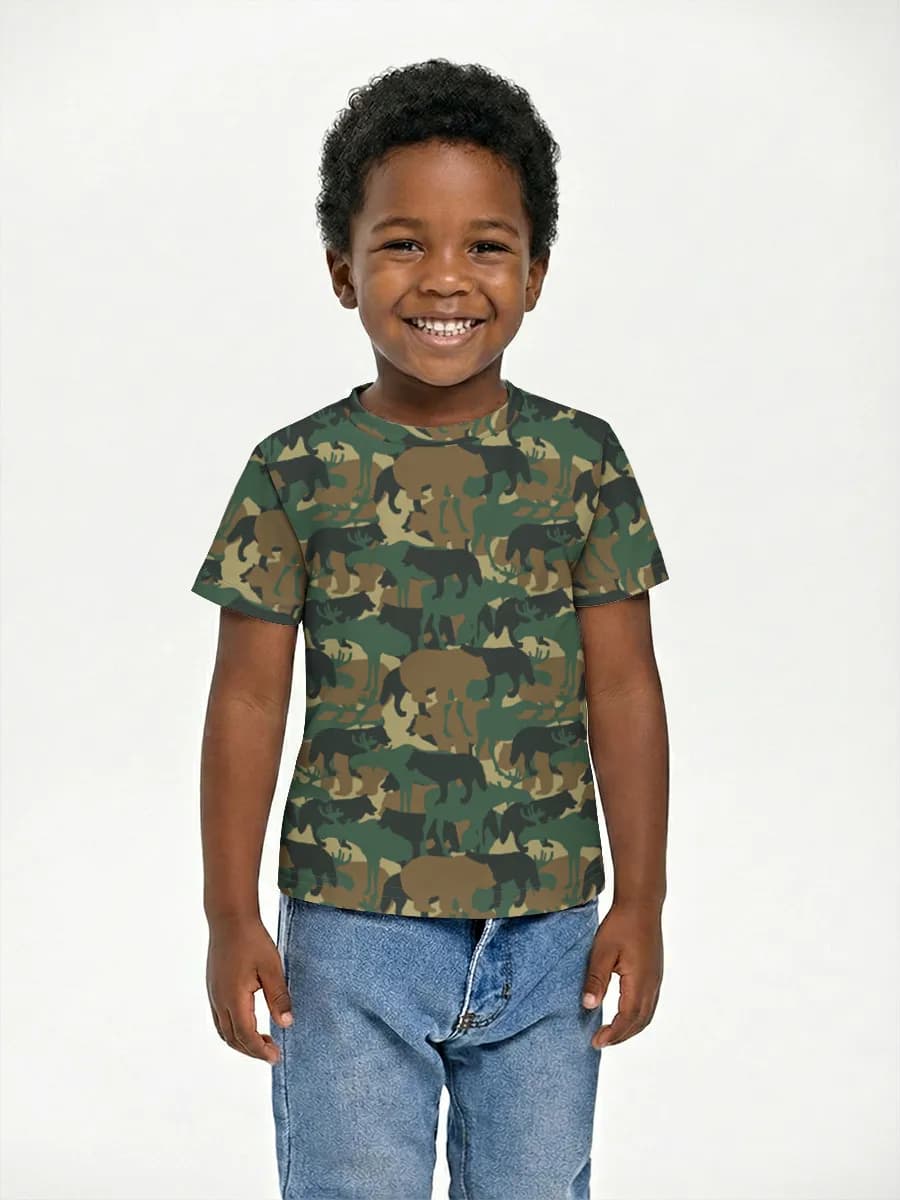 Boys' basic cotton T-shirt
