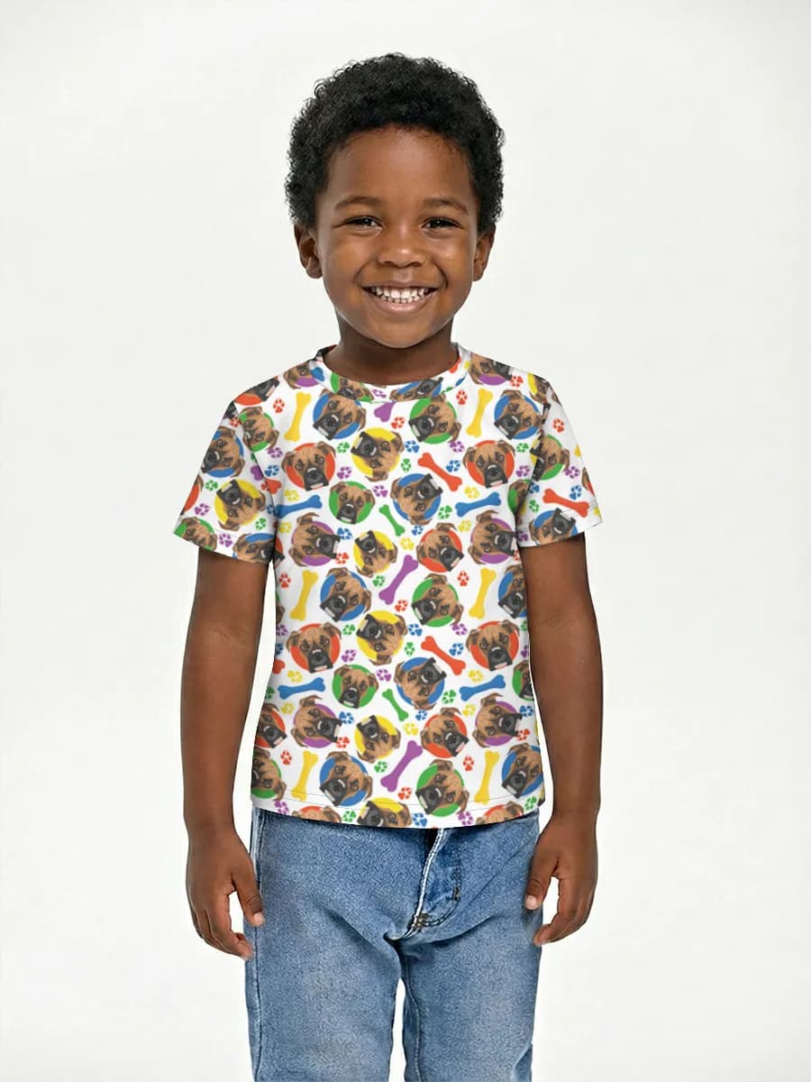 Basic Baumwoll-T-Shirt Jungen