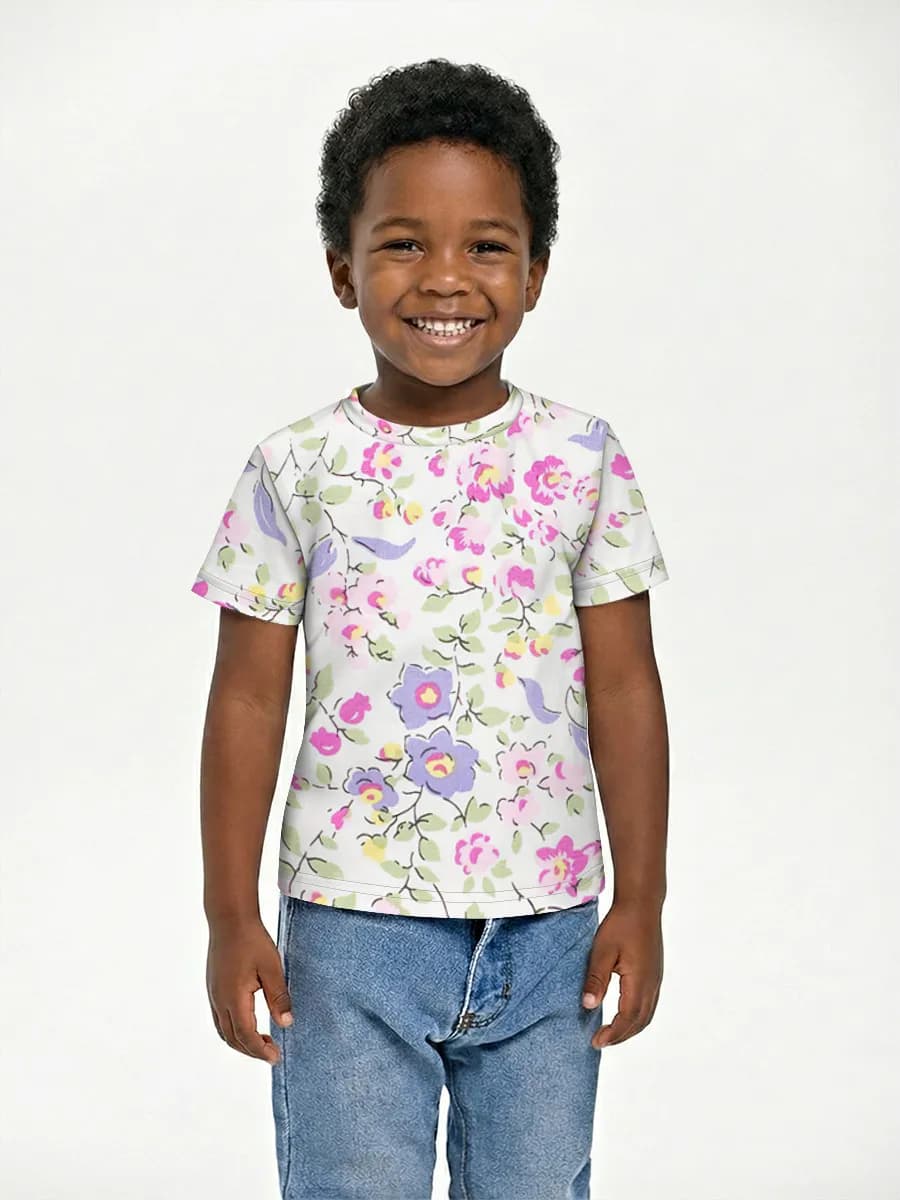 Boys' basic cotton T-shirt