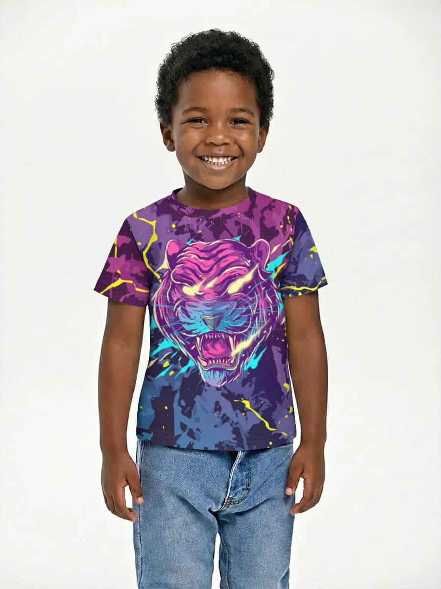 Basic Baumwoll-T-Shirt Jungen