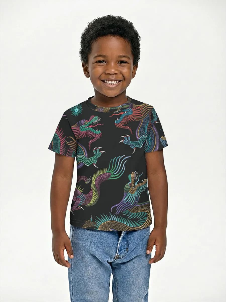 Basic Baumwoll-T-Shirt Jungen