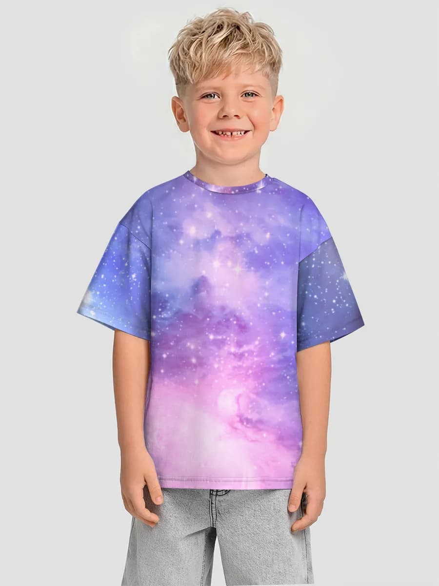 Oversized Baumwoll-T-Shirt Jungen