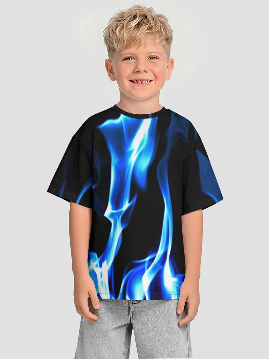 Boys' oversized cotton T-shirt