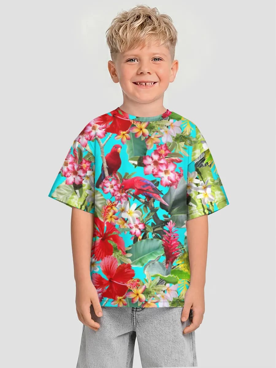 Boys' oversized cotton T-shirt