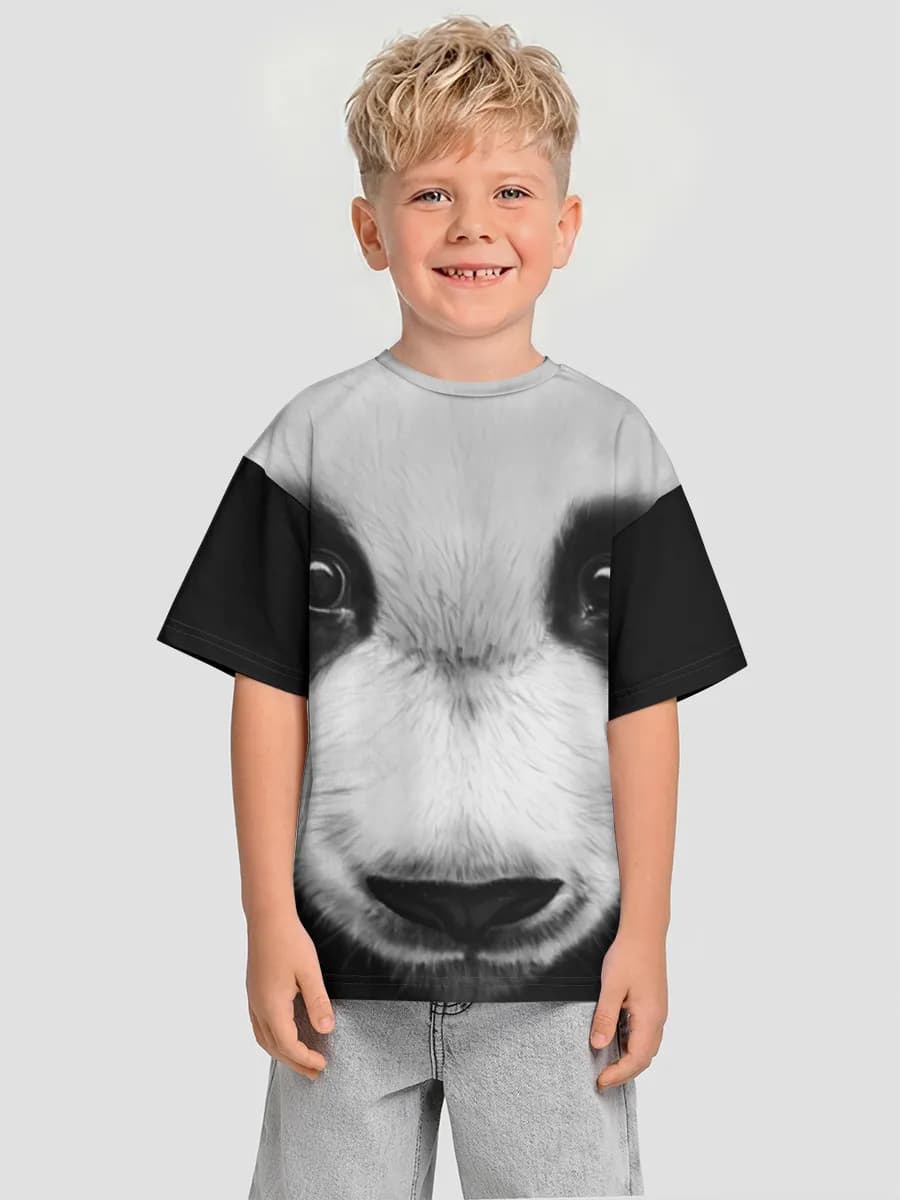 Boys' oversized cotton T-shirt