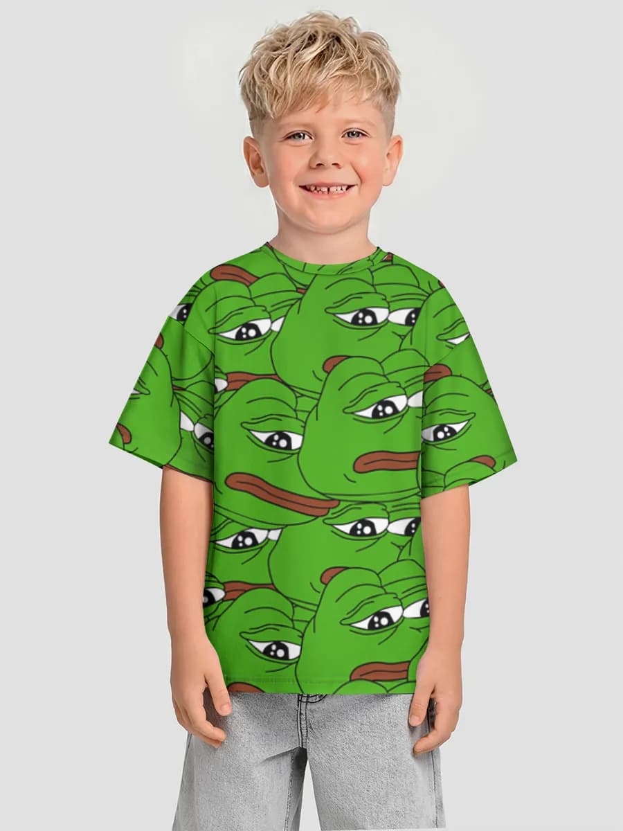 Boys' oversized cotton T-shirt