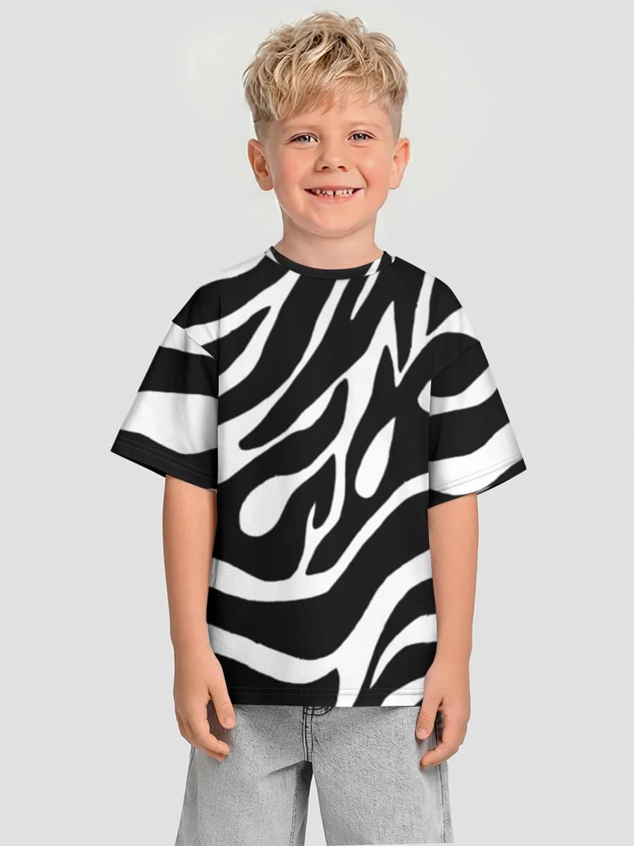Boys' oversized cotton T-shirt