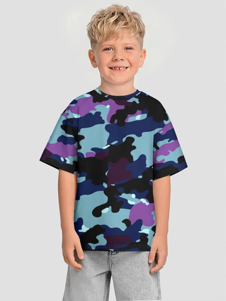 Oversized Baumwoll-T-Shirt Jungen