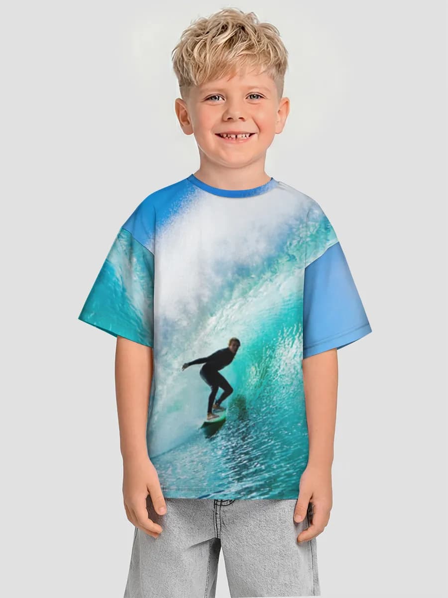 男の子 ビッグシルエット コットンTシャツ