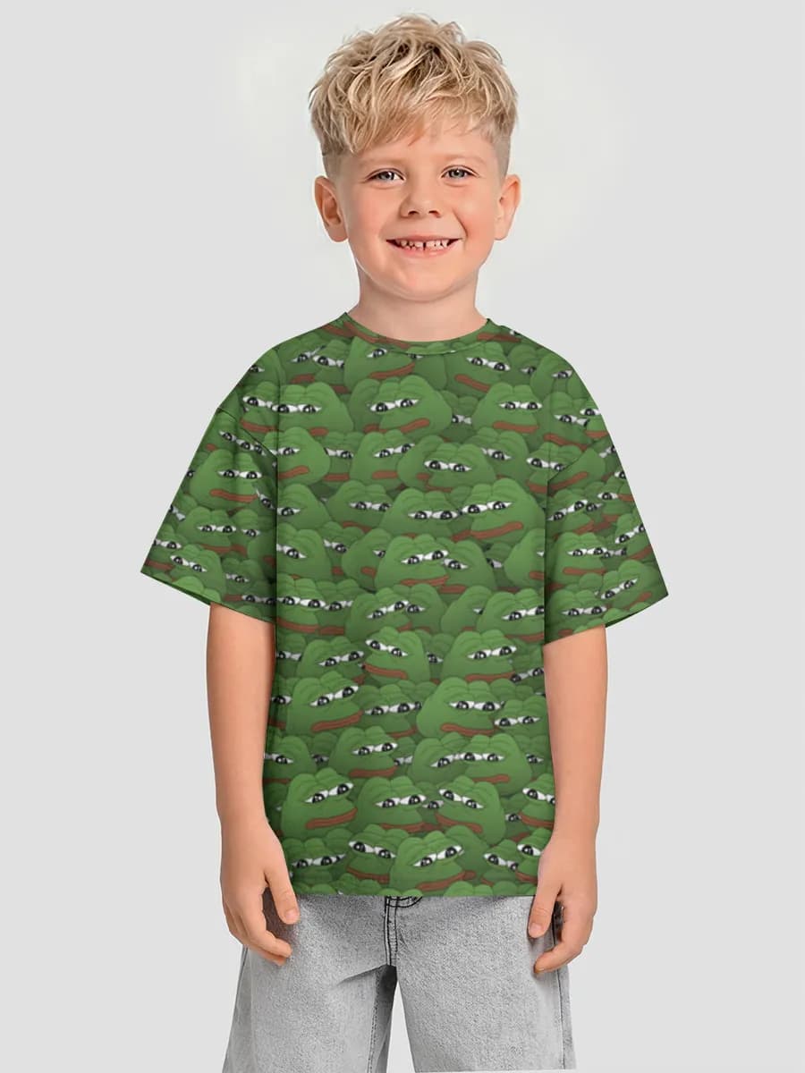 Boys' oversized cotton T-shirt