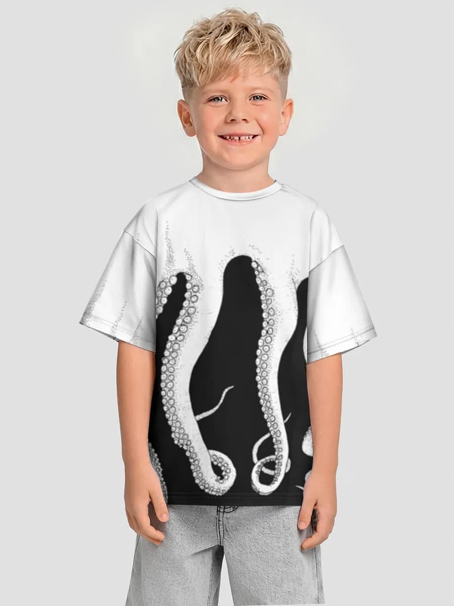 Oversized Baumwoll-T-Shirt Jungen