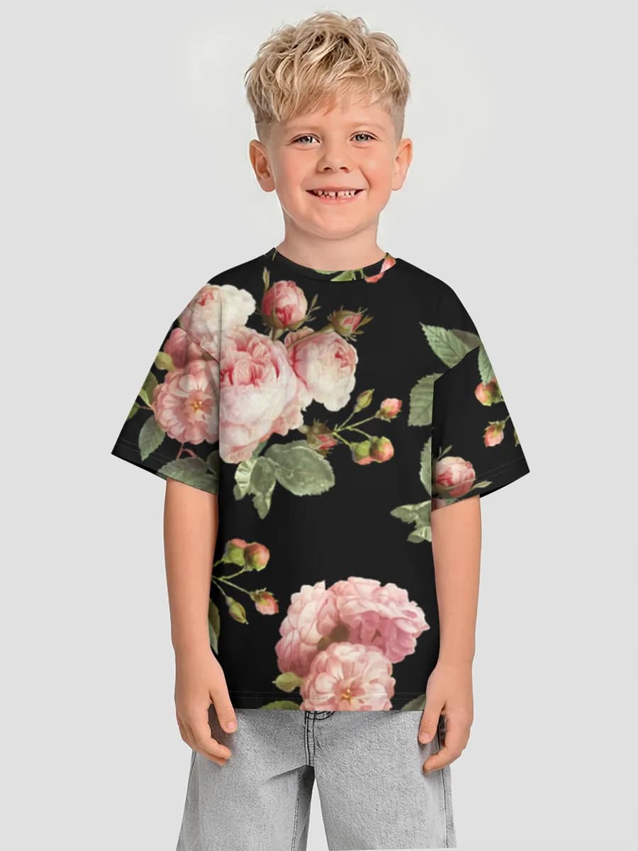 Oversized Baumwoll-T-Shirt Jungen