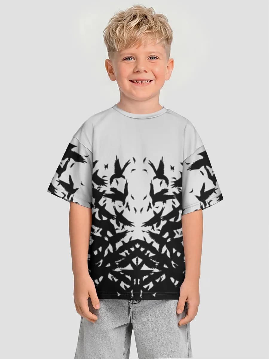 Boys' oversized cotton T-shirt