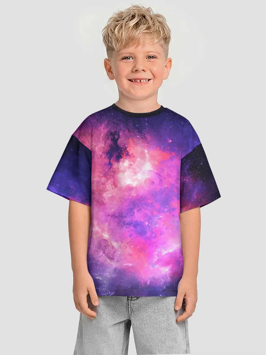 Oversized Baumwoll-T-Shirt Jungen