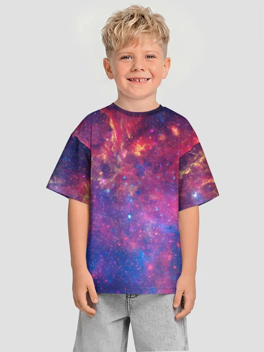 Boys' oversized cotton T-shirt