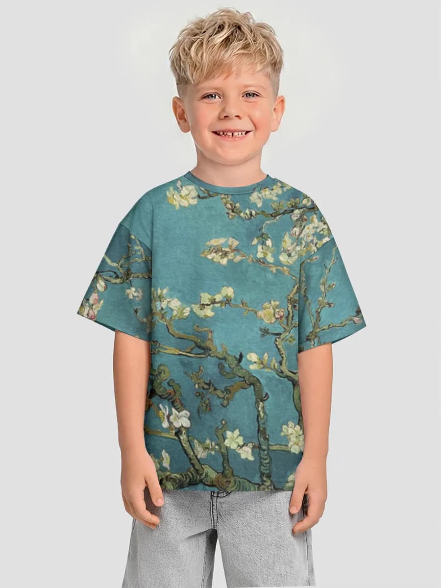 Boys' oversized cotton T-shirt