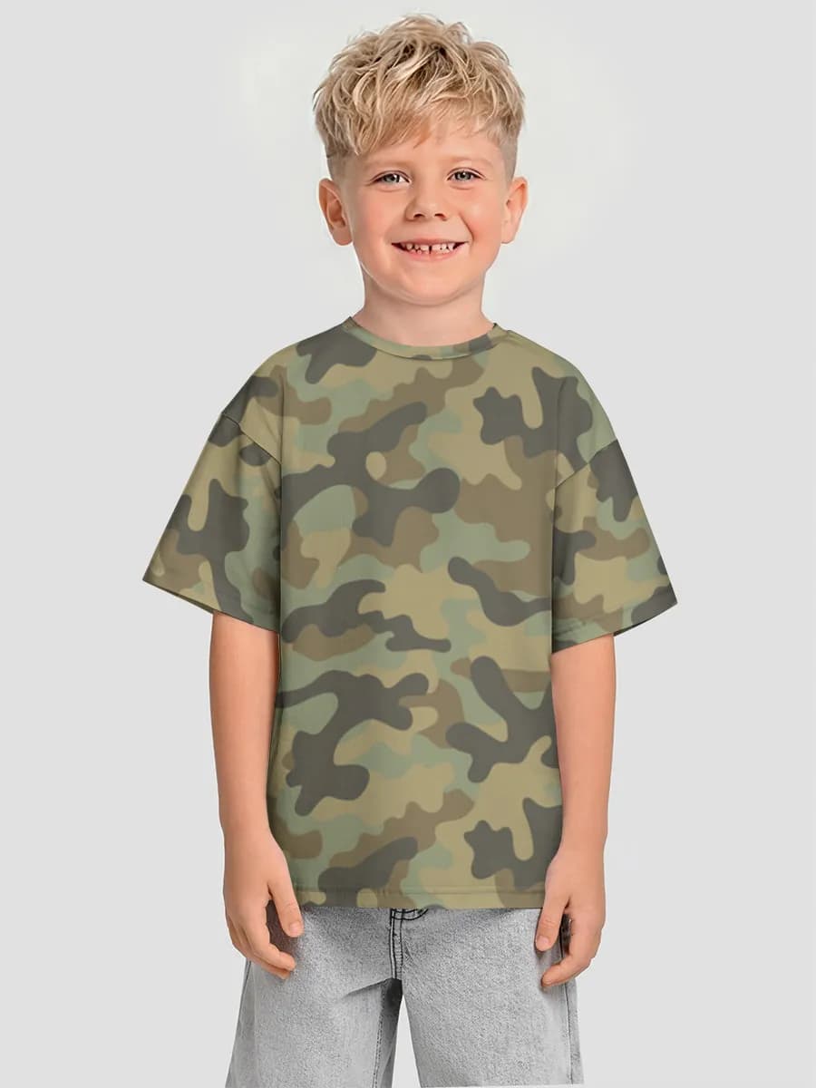 Boys' oversized cotton T-shirt