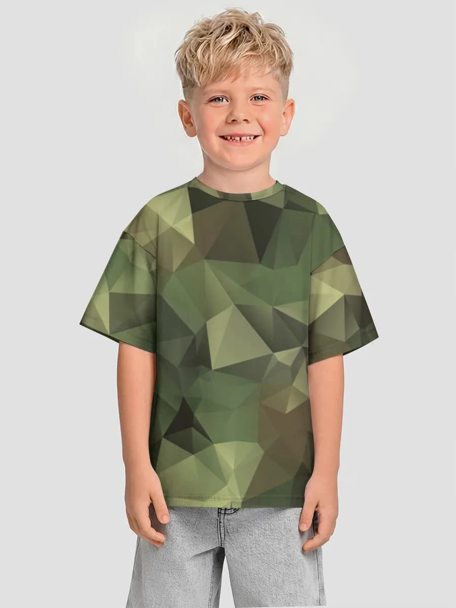 Boys' oversized cotton T-shirt