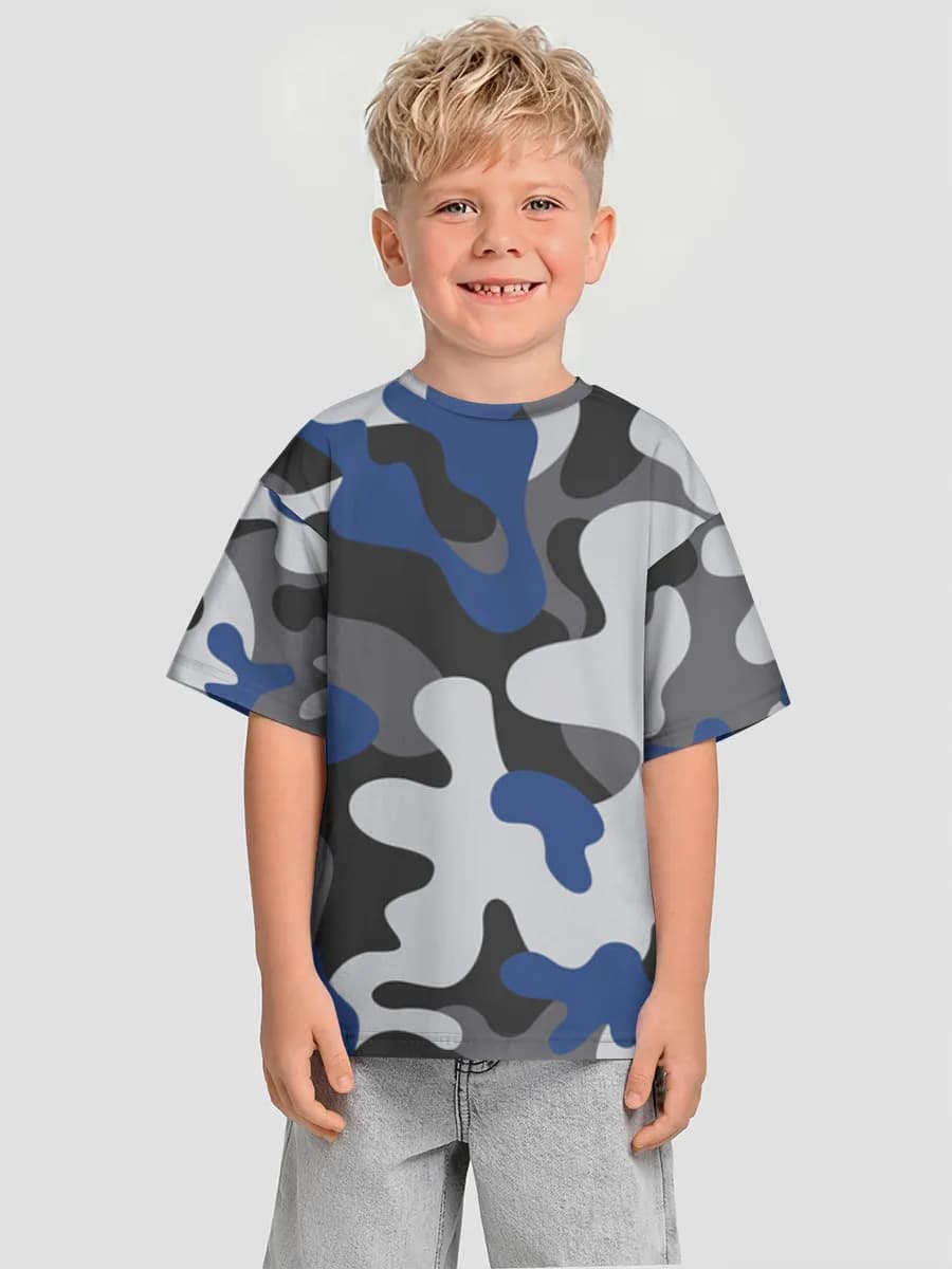 Boys' oversized cotton T-shirt