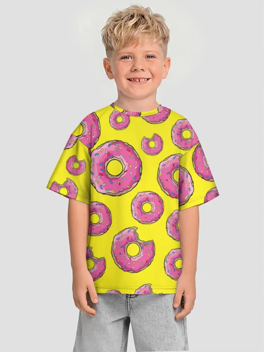 Boys' oversized cotton T-shirt