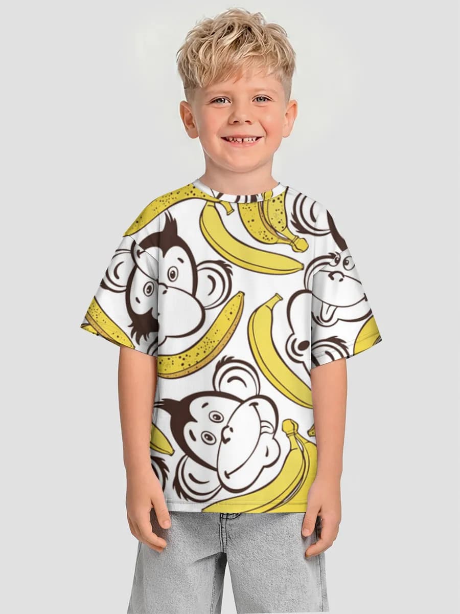 Boys' oversized cotton T-shirt