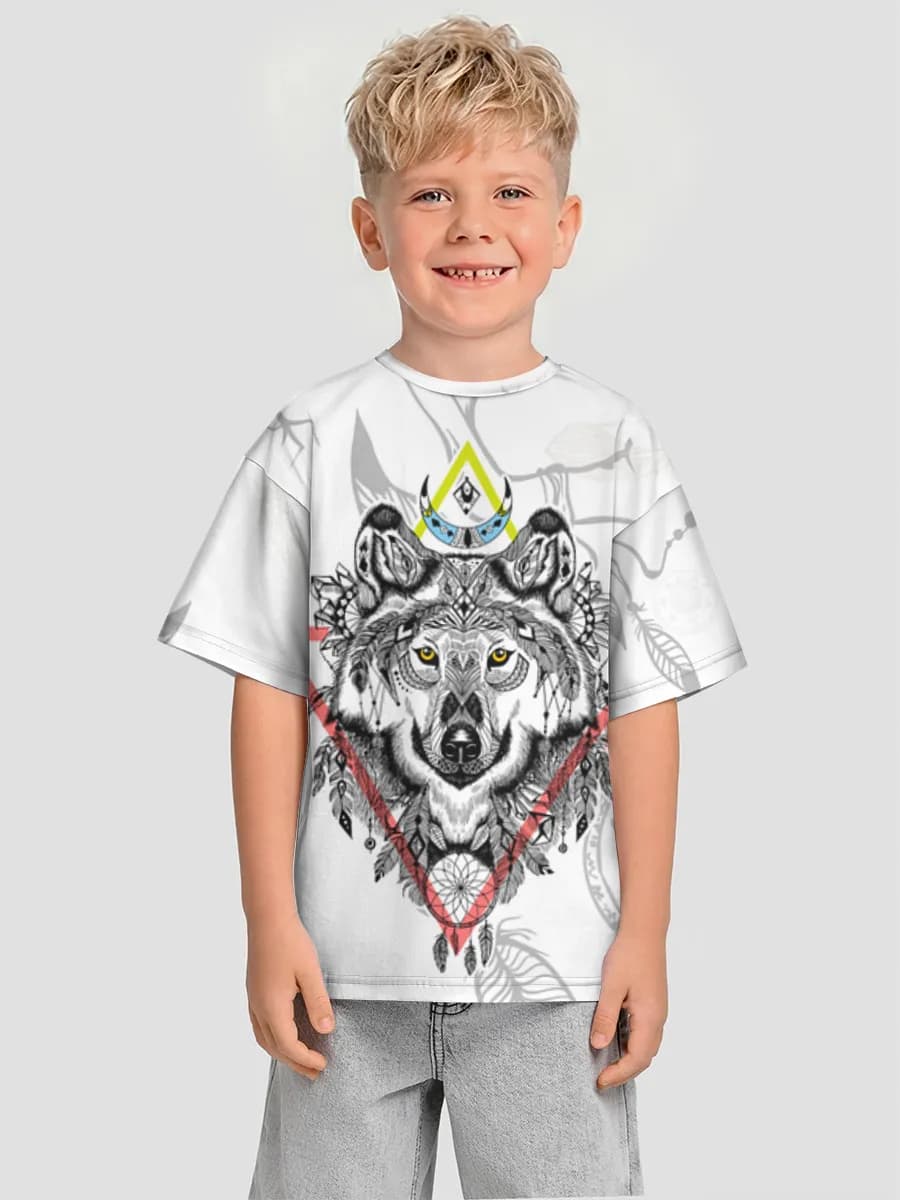 Boys' oversized cotton T-shirt