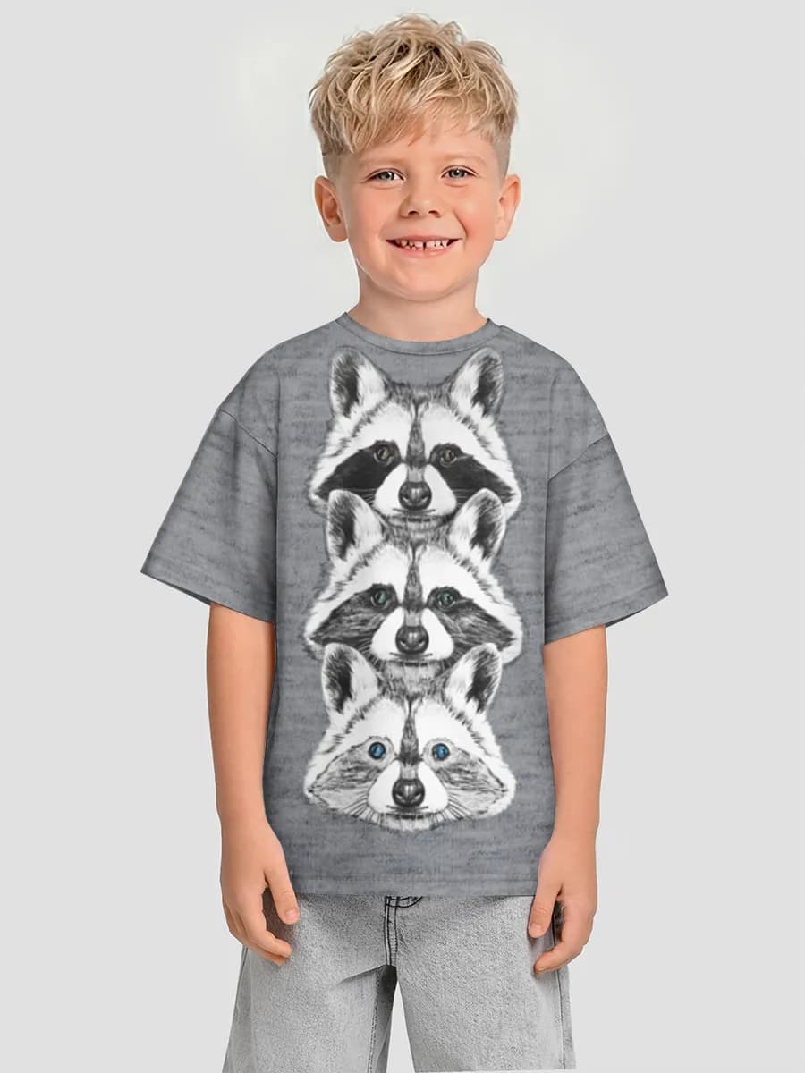 Boys' oversized cotton T-shirt