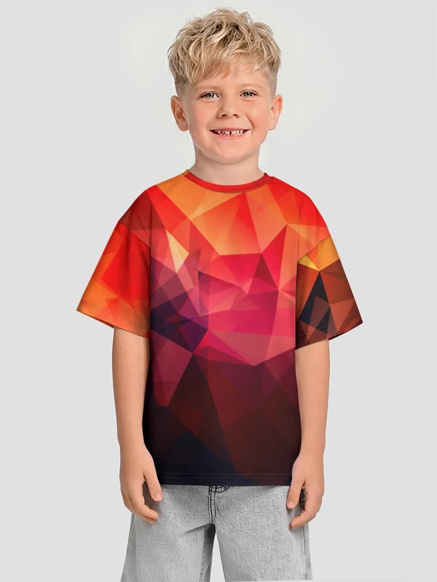 Boys' oversized cotton T-shirt