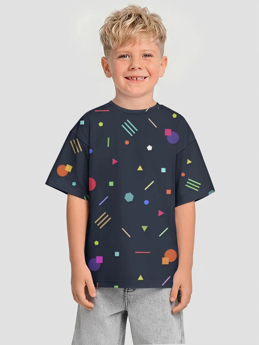 Boys' oversized cotton T-shirt