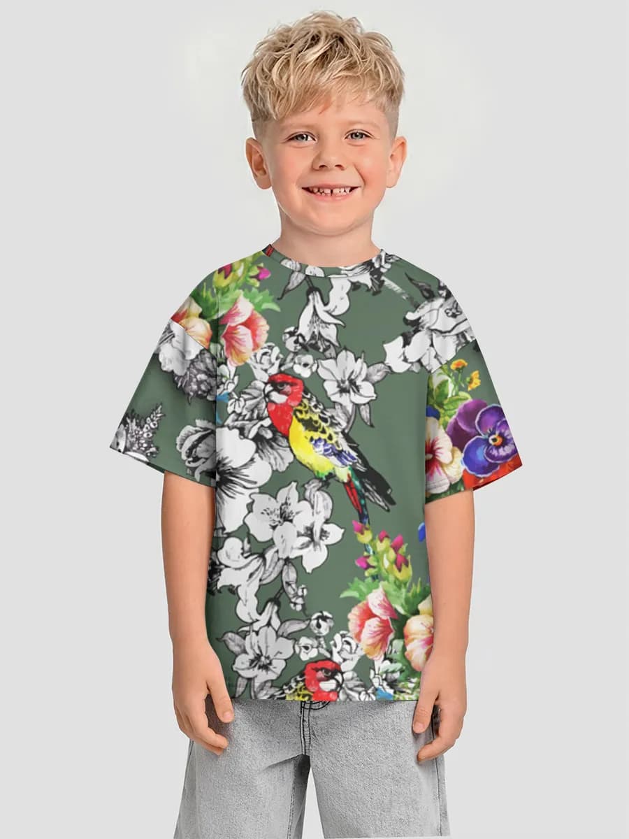 Boys' oversized cotton T-shirt