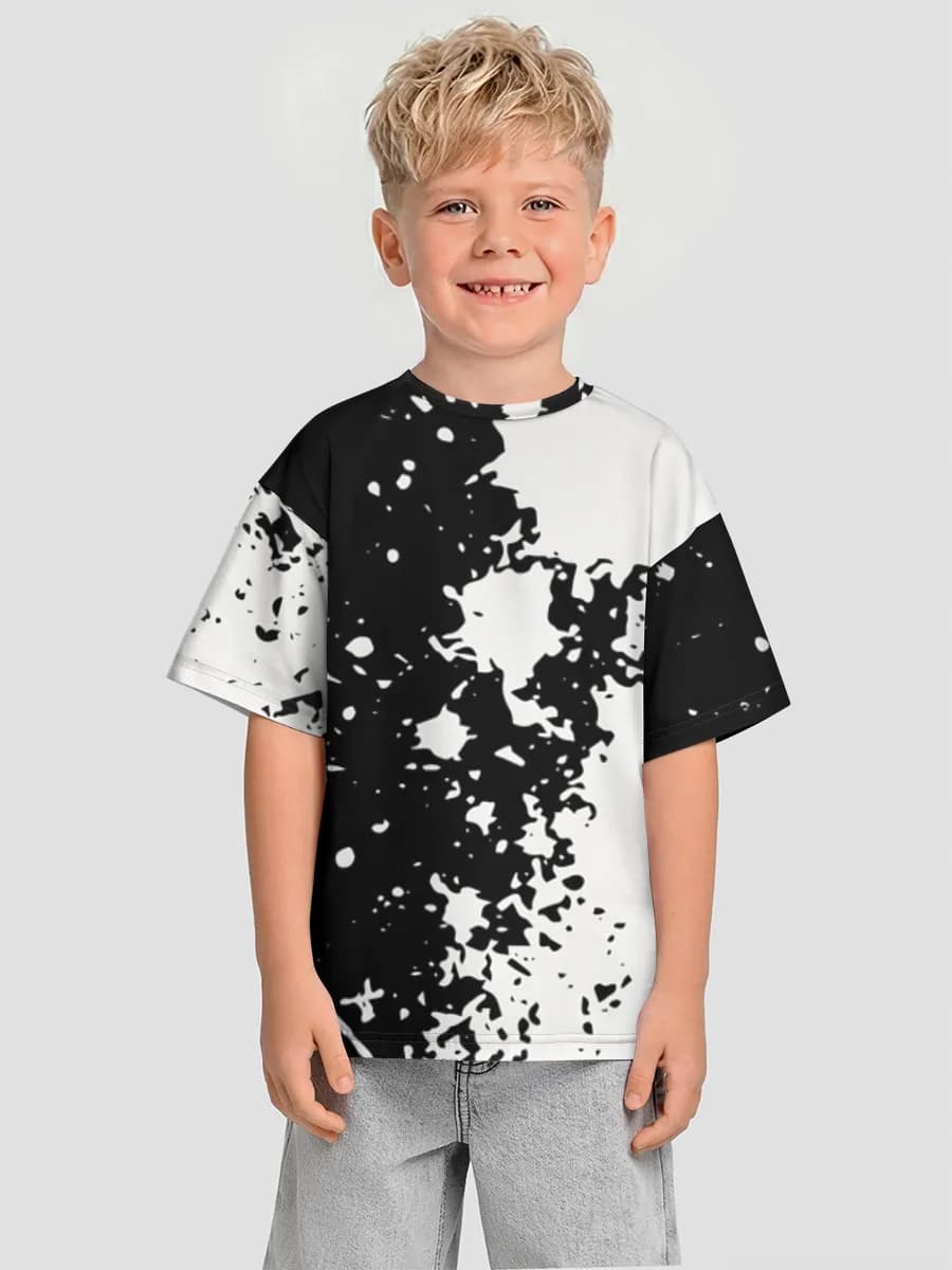Boys' oversized cotton T-shirt
