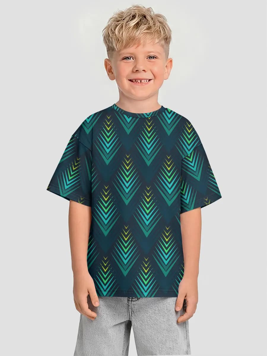 Boys' oversized cotton T-shirt