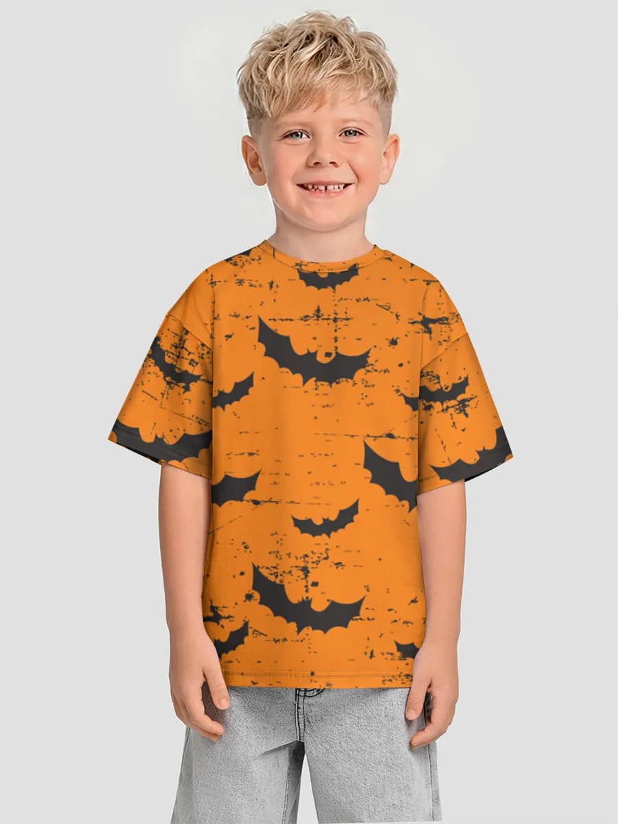 Boys' oversized cotton T-shirt
