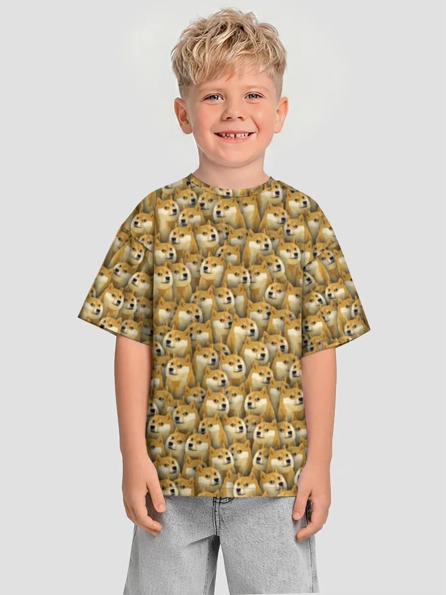 Oversized Baumwoll-T-Shirt Jungen