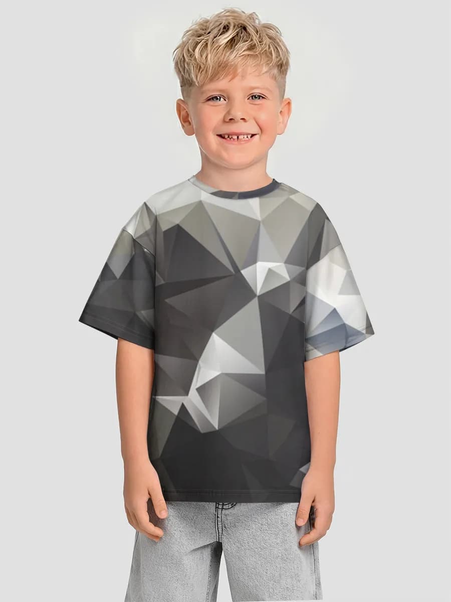 Boys' oversized cotton T-shirt