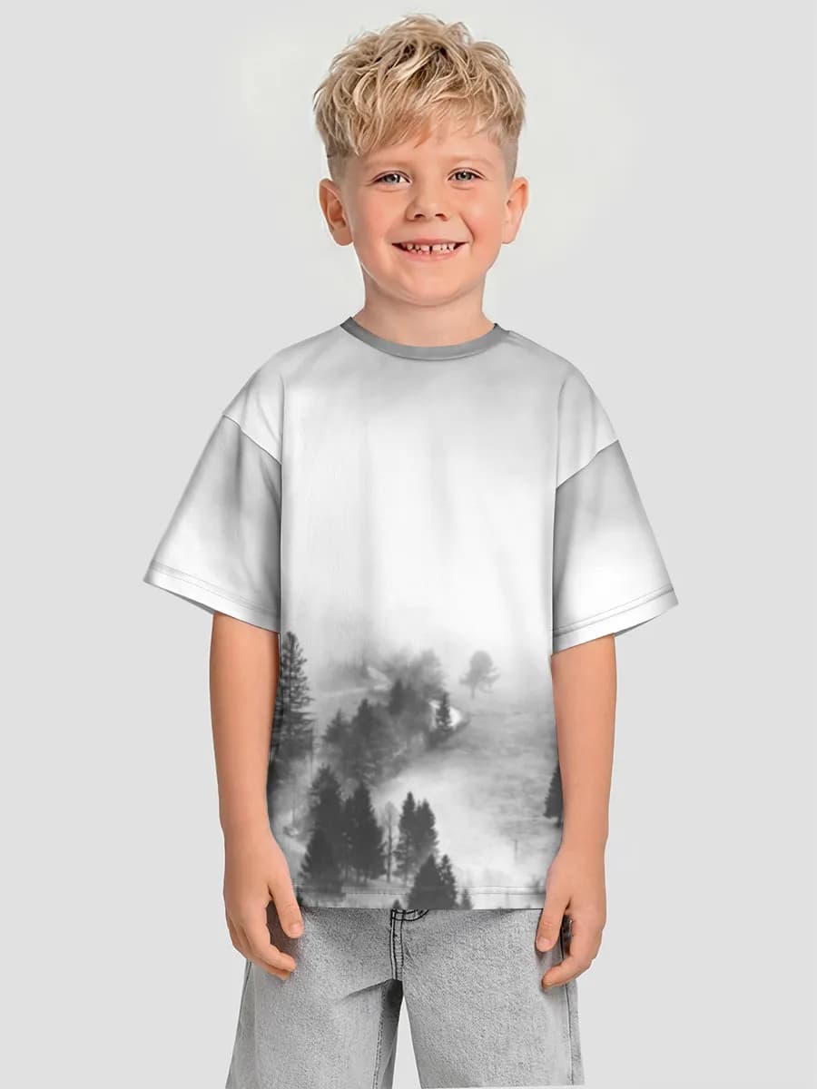 Boys' oversized cotton T-shirt