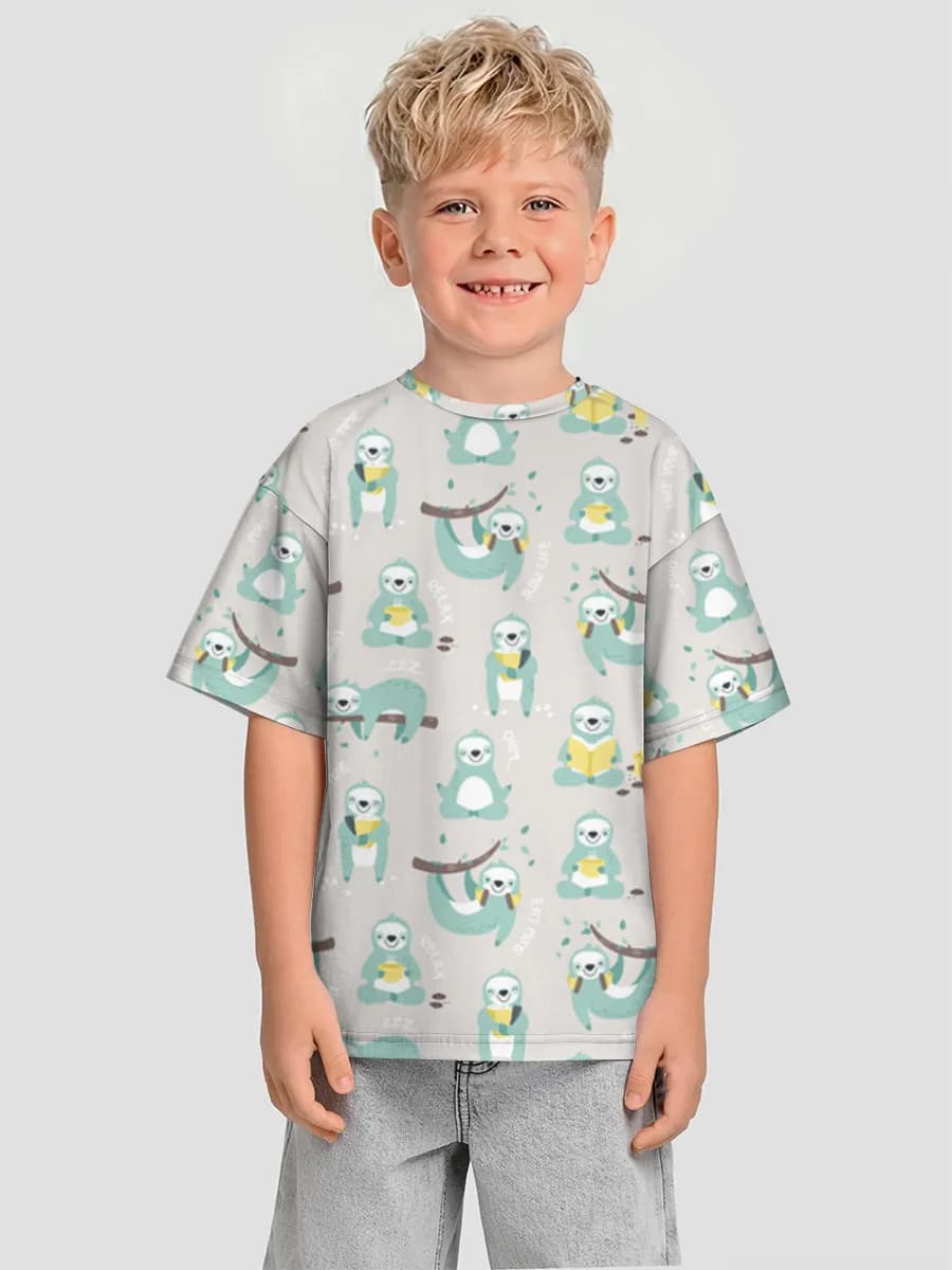 Oversized Baumwoll-T-Shirt Jungen
