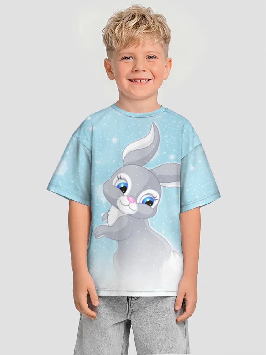Boys' oversized cotton T-shirt