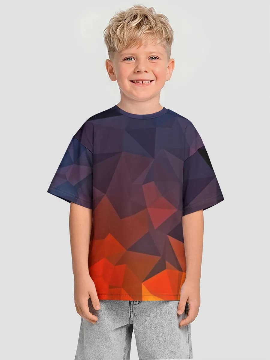 Boys' oversized cotton T-shirt