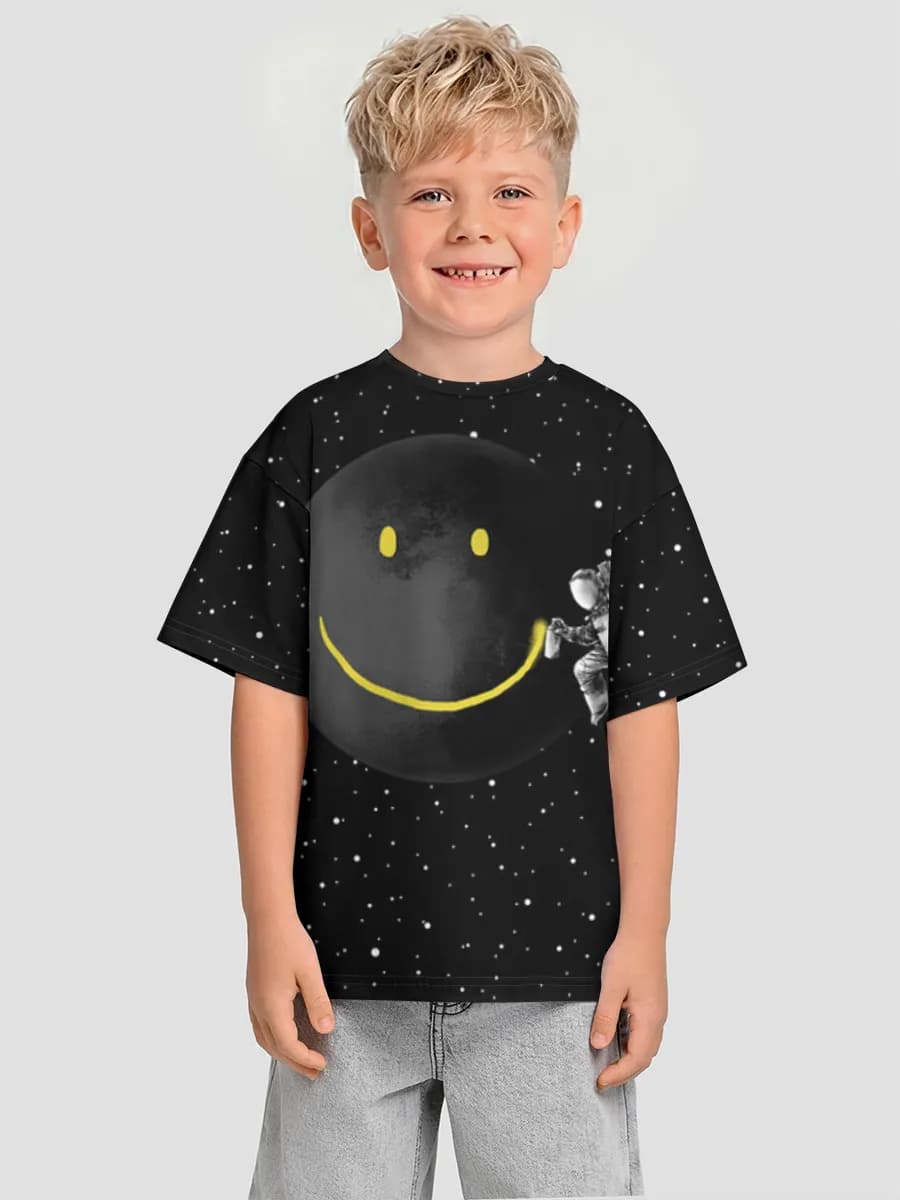 Boys' oversized cotton T-shirt