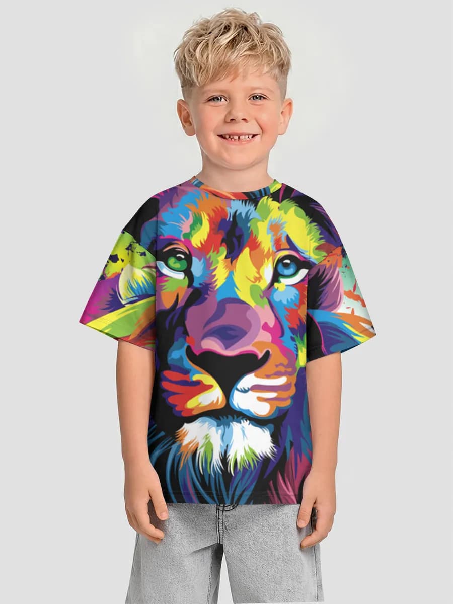 Oversized Baumwoll-T-Shirt Jungen