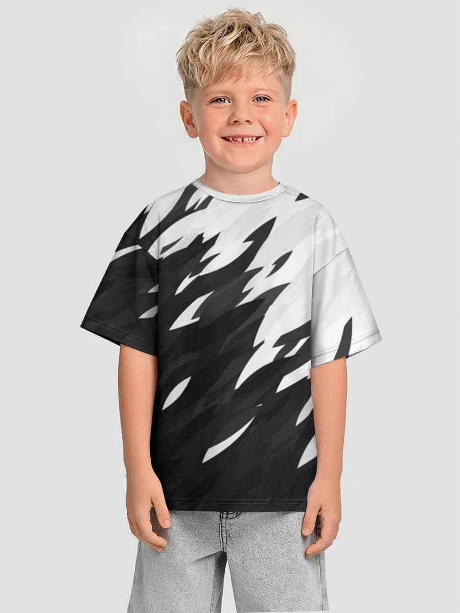 Oversized Baumwoll-T-Shirt Jungen
