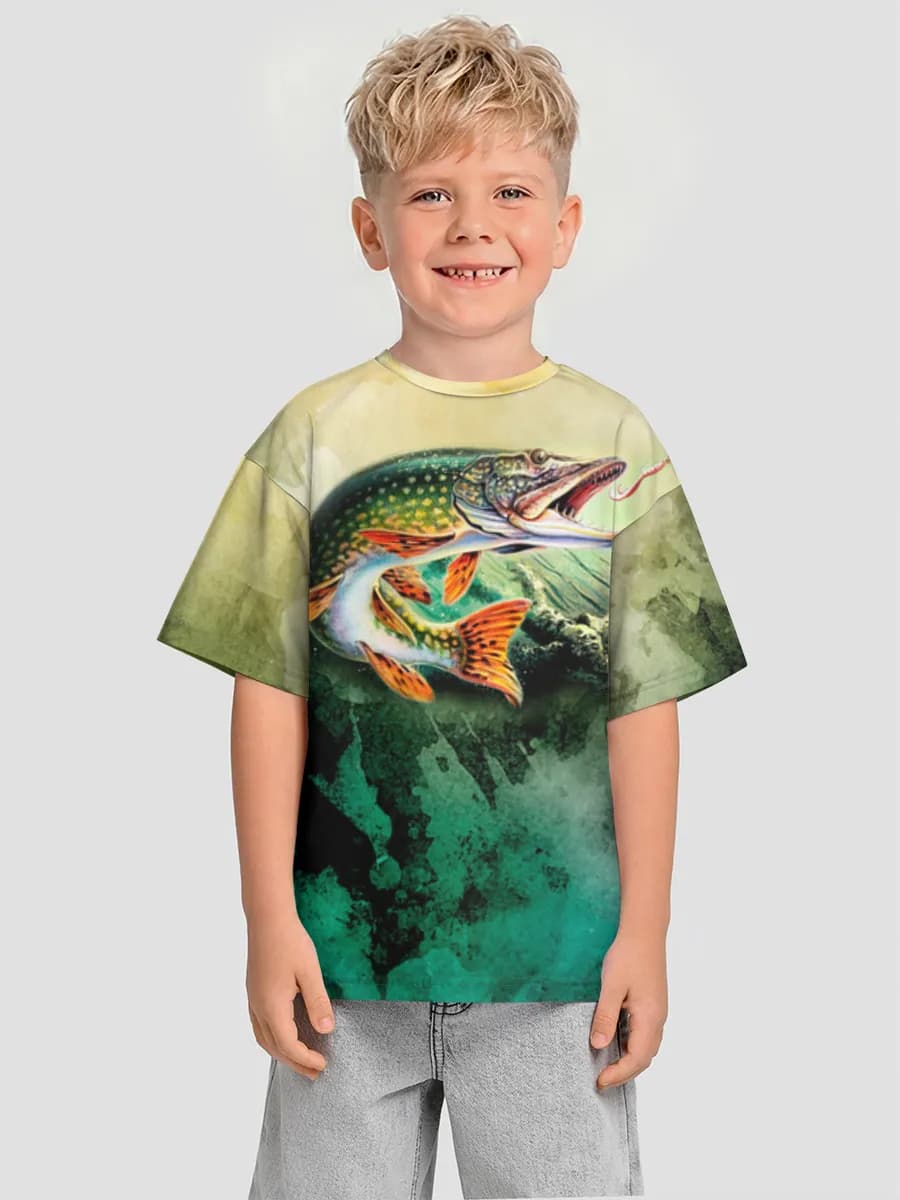 Boys' oversized cotton T-shirt